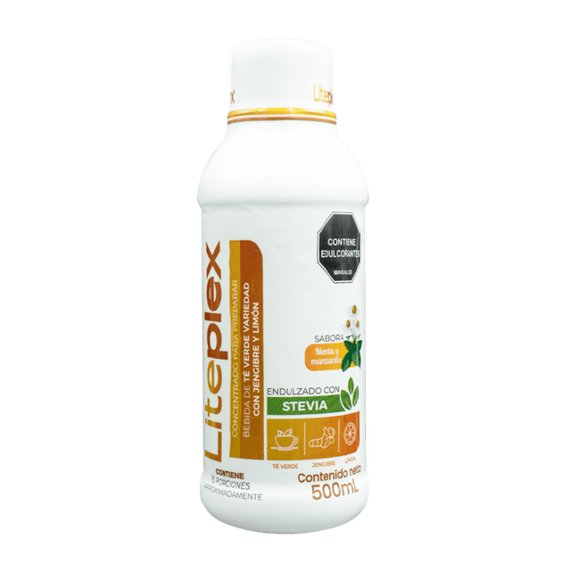 Liteplex Concentrado para Preparar Bebida de Té Verde, Jengibre y Limón